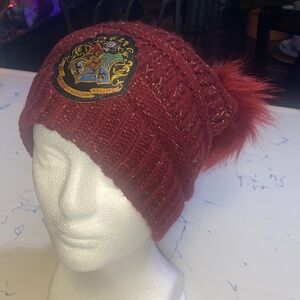 Gryffindor Maroon Knit Beanie with Pom